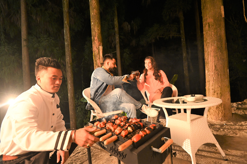 Barbeque in the Forest at the Resort